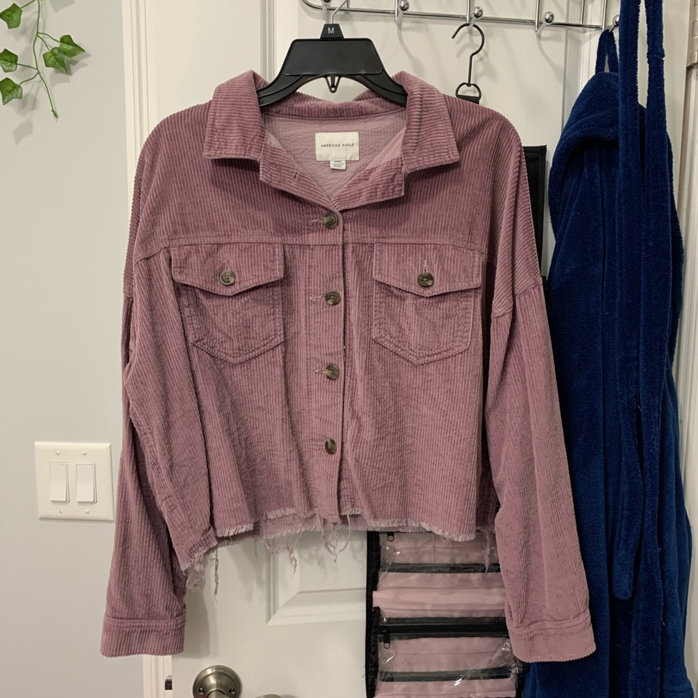AE Pink Button Up
